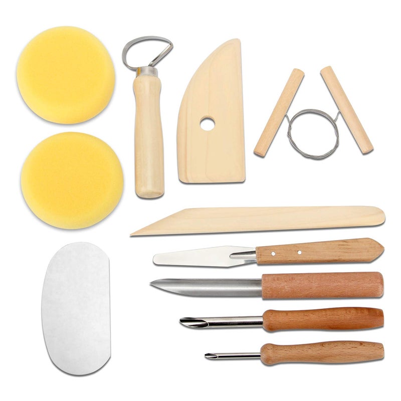 Blisstime 42pcs Pottery Tools, Clay Sculpting Tool Kit Air Dry Clay Tools, Clay Kit for Pottery Wheel, DIY Arts and Crafts - Image 5